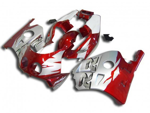 Outlet 1990-1998 Honda CBR250RR Motorcycle Fairings - Silver Red and White
