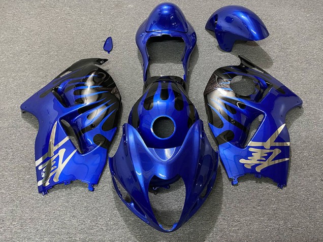 Outlet 1997-2007 Suzuki GSXR 1300 Motorcycle Fairings - Deep Blue and Black