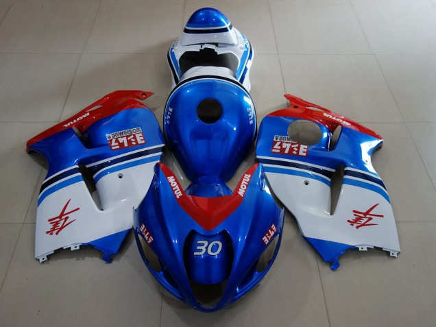 Outlet 1997-2007 Suzuki GSXR 1300 Motorcycle Fairings - Ocean Blue & logos
