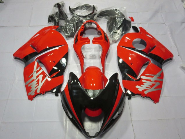 Outlet 1997-2007 Suzuki GSXR 1300 Motorcycle Fairings - Red and Black Silver Decal