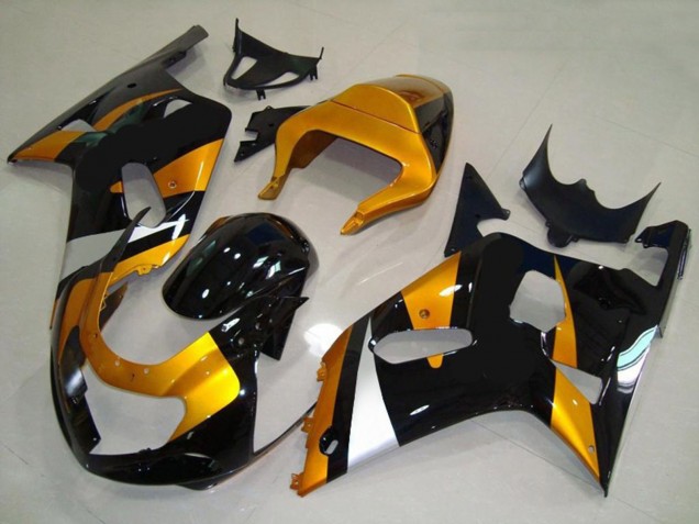 Outlet 2001-2003 Suzuki GSXR 600-750 Motorcycle Fairings - Gold and Black