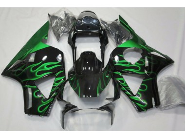 Outlet 2002-2003 Honda CBR954 Motorcycle Fairings - Green Flame