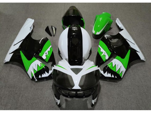 Outlet 2002-2005 Kawasaki ZX12R Motorcycle Fairings - Green Shark