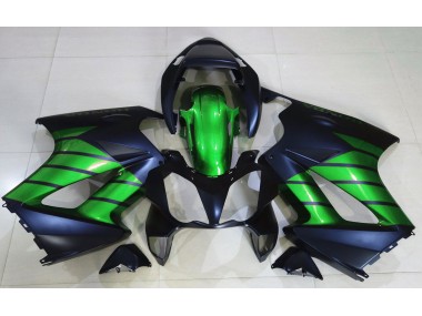 Outlet 2002-2012 Honda VFR800 Motorcycle Fairings - Matte Black & Green