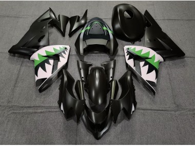 Outlet 2004-2005 Kawasaki ZX10R Motorcycle Fairings - Matte Black and Green