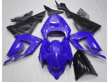 Outlet 2004-2005 Kawasaki ZX10R Motorcycle Fairings - Pearl Blue & Black