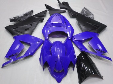 Outlet 2004-2005 Kawasaki ZX10R Motorcycle Fairings - Pearl Blue & Black