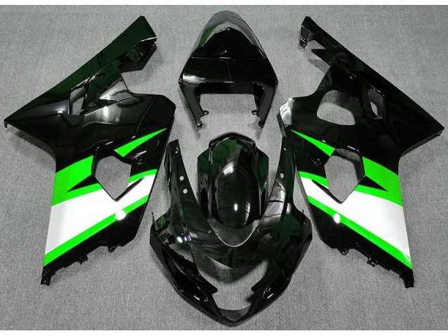 Outlet 2004-2005 Suzuki GSXR 600-750 Motorcycle Fairings - Gloss Black & Green