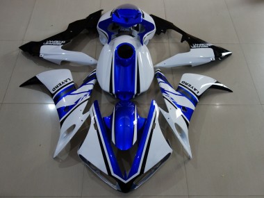 Outlet 2004-2006 Yamaha R1 Motorcycle Fairings - Gloss White and Blue