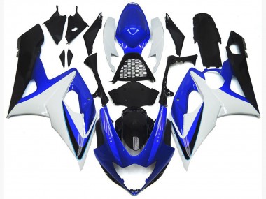 Outlet 2005-2006 Suzuki GSXR 1000 Motorcycle Fairings - Gloss Blue and White with red logo