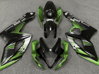 Outlet 2005-2006 Suzuki GSXR 1000 Motorcycle Fairings - Matte Black and Green