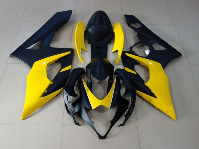 Outlet 2005-2006 Suzuki GSXR 1000 Motorcycle Fairings - Matte Black & Yellow