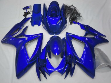 Outlet 2006-2007 Suzuki GSXR 600-750 Motorcycle Fairings - Gloss Blue Plain