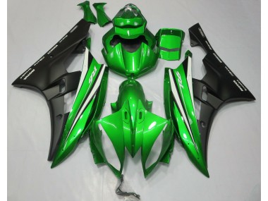 Outlet 2006-2007 Yamaha R6 Motorcycle Fairings - Green Black and White