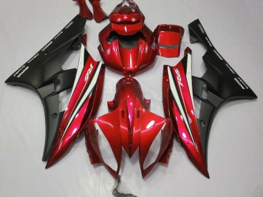 Outlet 2006-2007 Yamaha R6 Motorcycle Fairings - Red Black and White