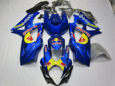 Outlet 2007-2008 Suzuki GSXR 1000 Motorcycle Fairings - Blue Red Bull