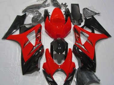 Outlet 2007-2008 Suzuki GSXR 1000 Motorcycle Fairings - Lava Red and Black