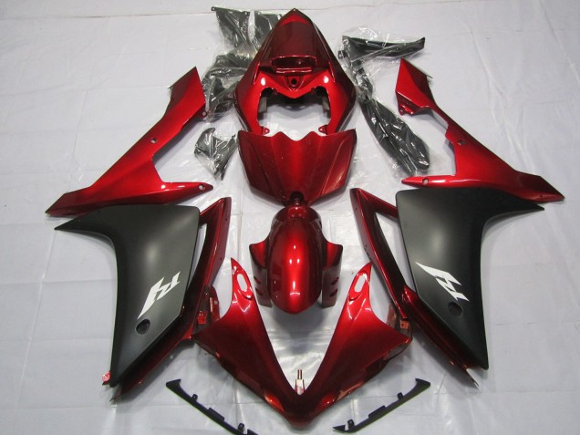 Outlet 2007-2008 Yamaha R1 Motorcycle Fairings - Maroon and Matte