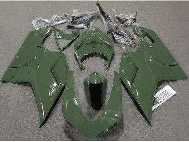 Outlet 2007-2012 Ducati 848 1098 1198 Motorcycle Fairings - Army Green Gloss