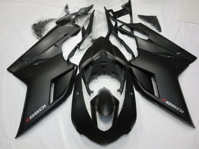 Outlet 2007-2012 Ducati 848 1098 1198 Motorcycle Fairings - Matte Black with Red