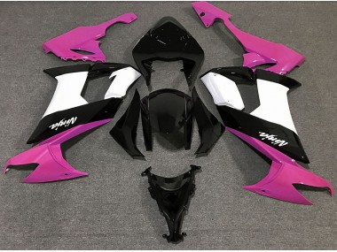 Outlet 2008-2010 Kawasaki ZX10R Motorcycle Fairings - Gloss Pink Black and White
