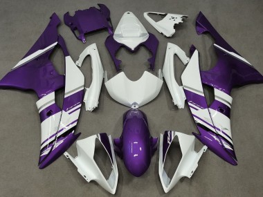 Outlet 2008-2016 Yamaha R6 Motorcycle Fairings - Gloss White and Purple OEM Style