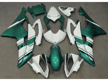 Outlet 2008-2016 Yamaha R6 Motorcycle Fairings - Gloss White and Seafoam Green OEM Style