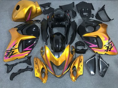 Outlet 2008-2019 Suzuki GSXR 1300 Motorcycle Fairings - Shiny Gold with Black