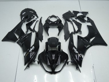 Outlet 2009-2012 Kawasaki ZX6R Motorcycle Fairings - Gloss Total Black