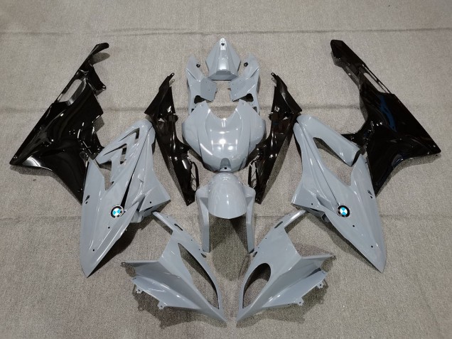 Outlet 2009-2018 BMW S1000RR Motorcycle Fairings - Cement Grey and Black