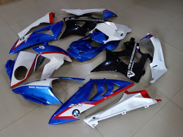 Outlet 2009-2018 BMW S1000RR Motorcycle Fairings - Stock style Blue and White