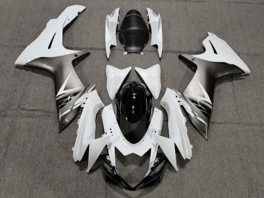 Outlet 2011-2020 Suzuki GSXR 600-750 Motorcycle Fairings - Gloss White and Silver Style