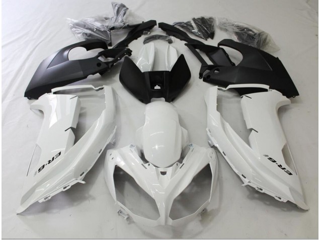 Outlet 2012-2016 Kawasaki Ninja 650R Motorcycle Fairings - Black and White
