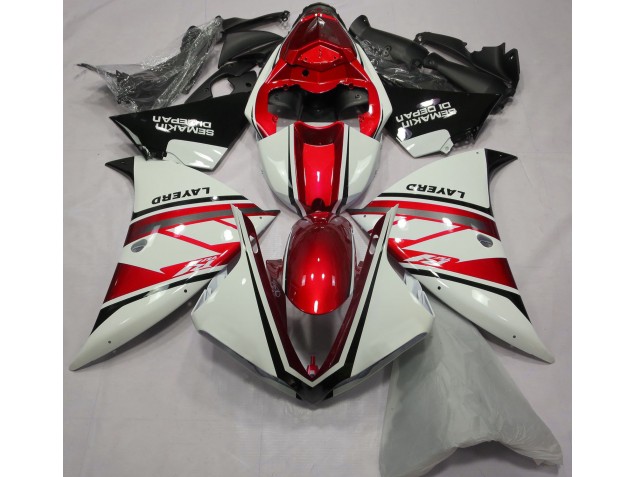 Outlet 2013-2014 Yamaha R1 Motorcycle Fairings - Gloss White and Red