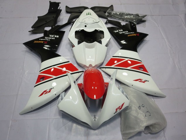 Outlet 2013-2014 Yamaha R1 Motorcycle Fairings - Red White and Black