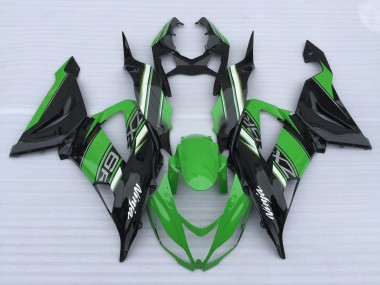 Outlet 2013-2018 Kawasaki ZX6R Motorcycle Fairings - Green and Black High Gloss