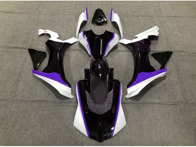 Outlet 2015-2019 Yamaha R1 Motorcycle Fairings - Purple Black and White