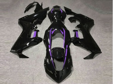 Outlet 2017-2019 Honda CBR1000RR Motorcycle Fairings - Gloss Black & Purple Lining