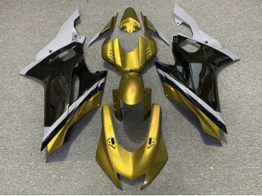 Outlet 2017-2019 Yamaha R6 Motorcycle Fairings - Cement Black and Gold